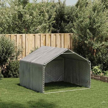 vidaXL Hondenhok voor buiten met hoes 2x2x1,5 m, Verzenden, Nieuw