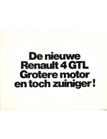 1977 RENAULT 4 GTL BROCHURE NEDERLANDS