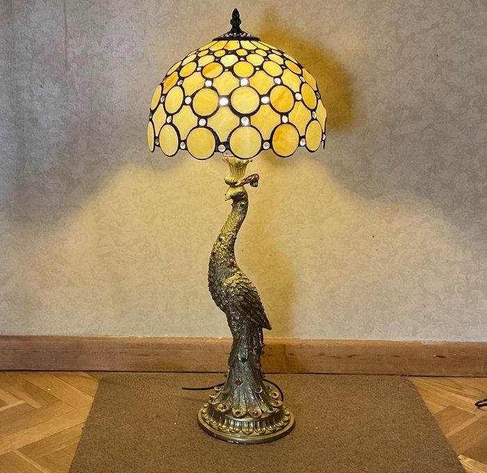 Estilo Tiffany - Tafellamp - Glas-in-lood - Pauw, Antiquités & Art, Art | Objets design