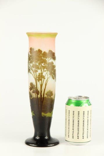 Emile Gallé - Vase - Verre, Antiquités & Art