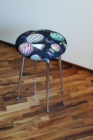 Kruk - met dubbele voering met vintage Fornasetti-stof -