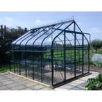 Serre - nieuw - elegante vorm - 11,50 m2 groen gepoederlakt, Verzenden, Glas, Aluminium, Kweekkas