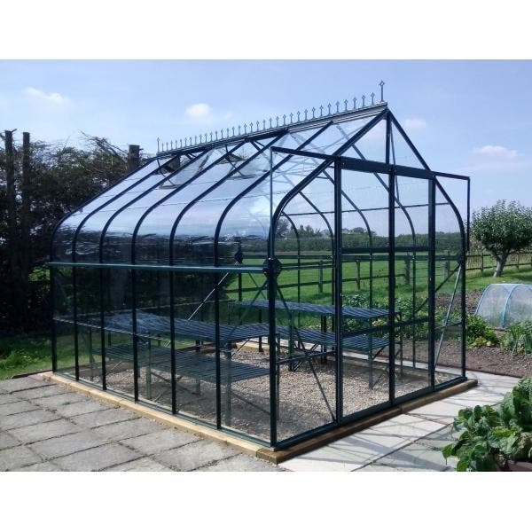 Serre - nieuw - elegante vorm - 11,50 m2 groen gepoederlakt, Jardin & Terrasse, Serres, Envoi