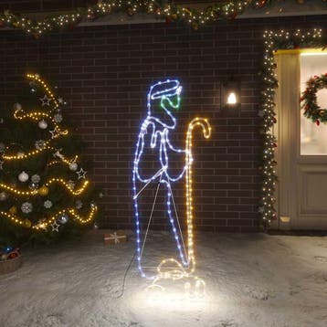 vidaXL Kerstfiguren herder en lam met 168 LEDs 102,5x35 cm, Diversen, Verzenden, Nieuw