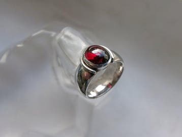 Zilver, turmalijn - Ring - Art Deco-stijl
