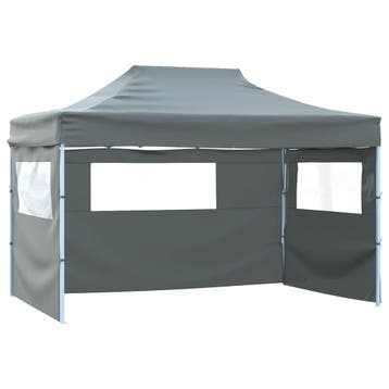 vidaXL Partytent 280 x 410 x 315 cm Antracietkleurig Oxford, Verzenden, Nieuw
