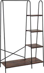 2dekans | kledingrek - bruin - zwart - 100x160x40 cm - met, Huis en Inrichting, Ophalen of Verzenden, Nieuw