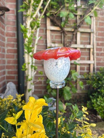 Sculpture dextérieur, Paddenstoel kunstglas - 70 cm -