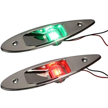 Boordlicht LED Set 195mm Inbouw Tot 12m Rvs, Sports nautiques & Bateaux, Instruments de navigation & Électronique maritime, Ophalen of Verzenden