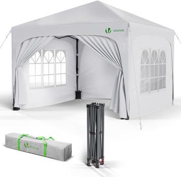 Partytent - Opvouwbaar - 3x3 m - Paviljoen - Easy up - Wit -, Verzenden, Nieuw
