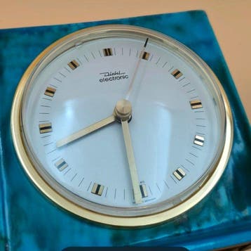 Horloge de table - Diehl - Moderne du milieu de siècle, Antiquités & Art, Antiquités | Horloges