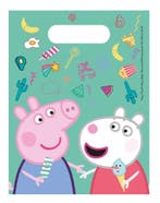 Peppa Pig Uitdeelzakjes 23cm 6st, Verzenden