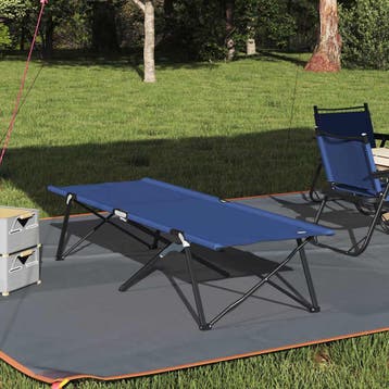vidaXL Opvouwbaar Campingbed Blauw 206 x 76 x 74 cm Oxford, Verzenden, Nieuw
