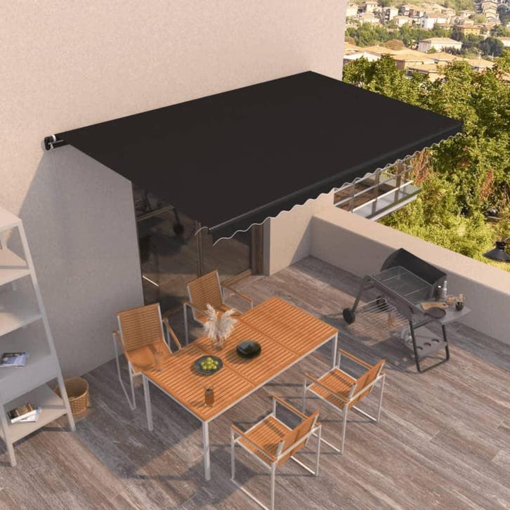 vidaXL Luifel handmatig uittrekbaar 500x350 cm, Jardin & Terrasse, Protection solaire, Envoi