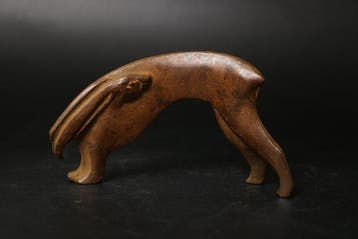 Springende Haas – Edo-stijl verloren-was bronzen