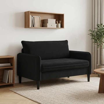vidaXL XXL fauteuil Zwart fluweel, Verzenden
