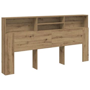 Hoofdbordkast 200cm Eiken | OP = OP! Straffe retour deal, Huis en Inrichting, Slaapkamer | Bedden, Overige kleuren, Verzenden