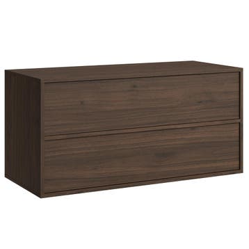 Wastafel Onderkast Mali 100 cm Walnoot bruin Wastafelmeubel, Verzenden, Nieuw