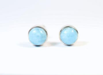 Larimar 2 x clous d’oreille- 2.38 g - (2)