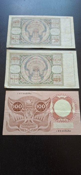 Nederland. - 3 x 100 Gulden - various dates - Nvph 117-5 ,