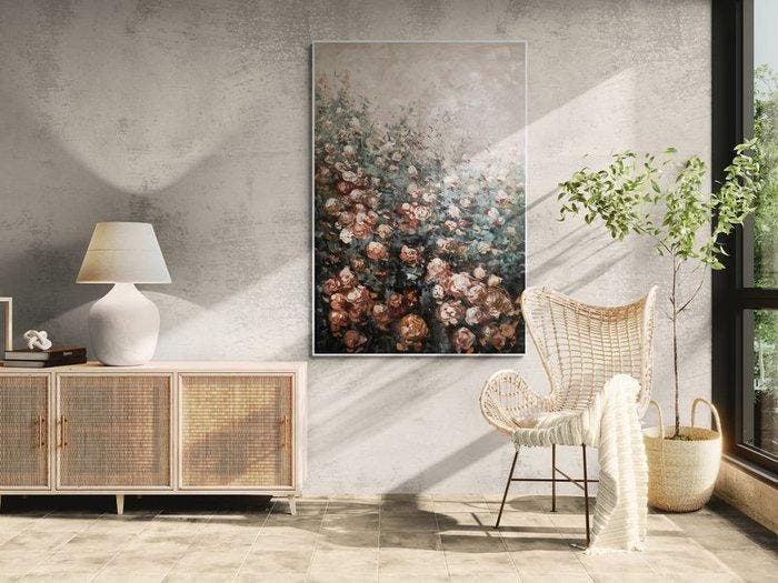 Floria Rey - Rose Garden XXL, Antiquités & Art, Art | Peinture | Moderne