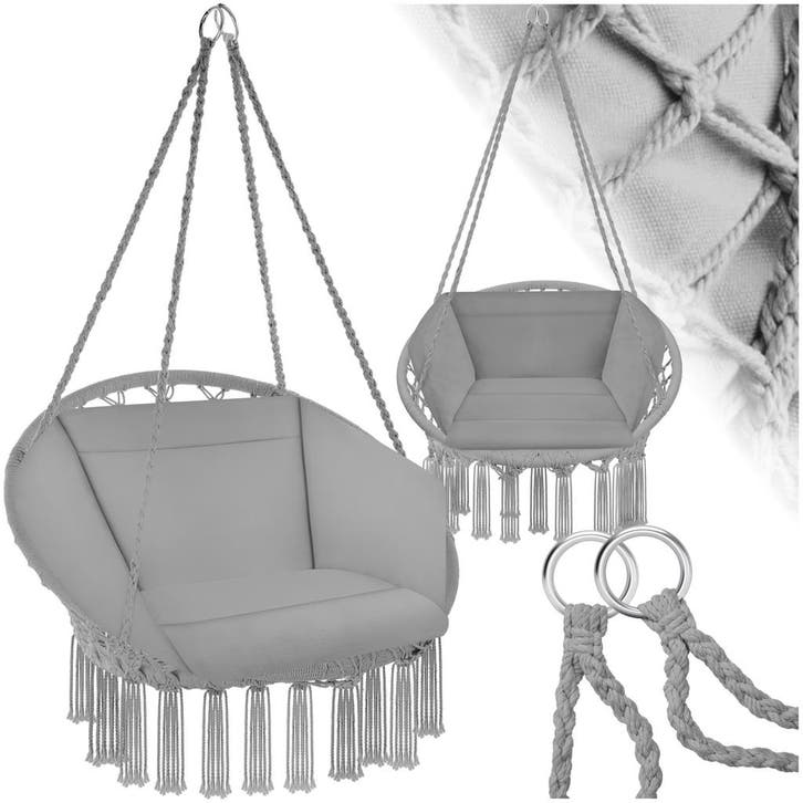 Hangstoel Grazia - grijs, Tuin en Terras, Overige Tuin en Terras, Verzenden