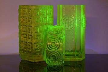 Riihimäen Lasi - Tamara Aladin - Vaas (3) - Uraniumglas, Antiek en Kunst