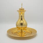 Lavabo set, neogotiek, kardinaal wapen - Messing - 1850-1900, Antiek en Kunst