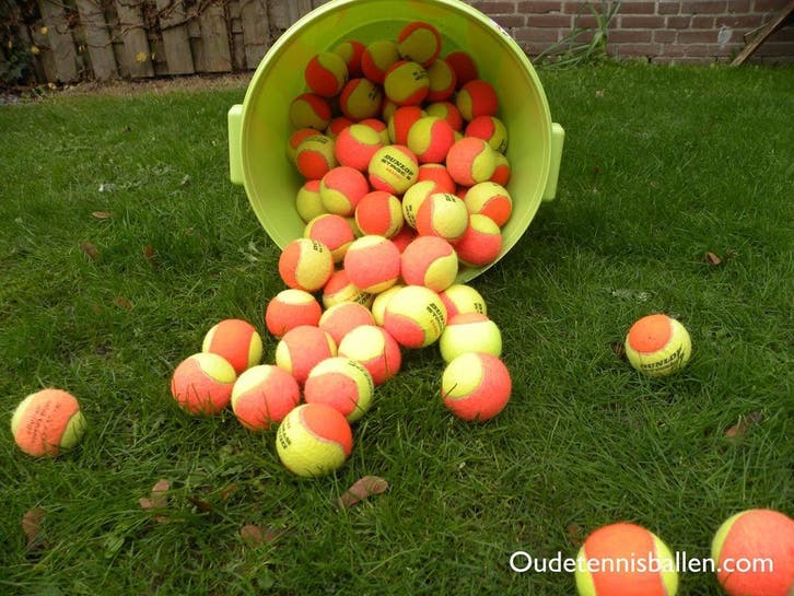 Gebruikte Stage 1, Stage 2, Stage 3 tennisballen, 24 cent!, Sports & Fitness, Tennis, Envoi