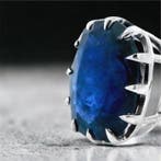 Sans prix de réserve - Bague - 14 carats Or blanc Saphir