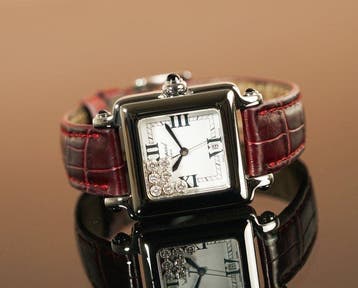 Chopard - Happy Sport Square 7 Floating Diamonds - -, Bijoux, Sacs & Beauté