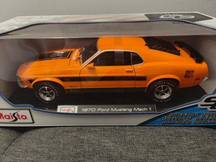 Maisto 1:18 - Model sportwagen - 1970 Ford Mustang Mach 1, Hobby en Vrije tijd, Modelauto's | 1:5 tot 1:12