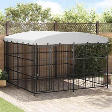 vidaXL Hondenkennel voor buiten met dak 300x300x210 cm, Verzenden