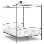 vidaXL Hemelbedframe metaal grijs 180x200 cm, Verzenden