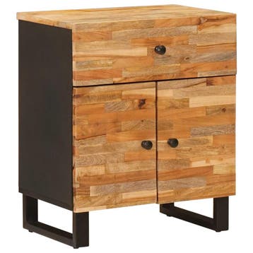 vidaXL Bedkast Bruin 50 x 33 x 60 cm Massief Mango Hout, Verzenden