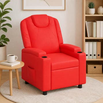 vidaXL Ligstoel Rood 75 x 95 x 106 cm Stof, Huis en Inrichting, Verzenden, Nieuw