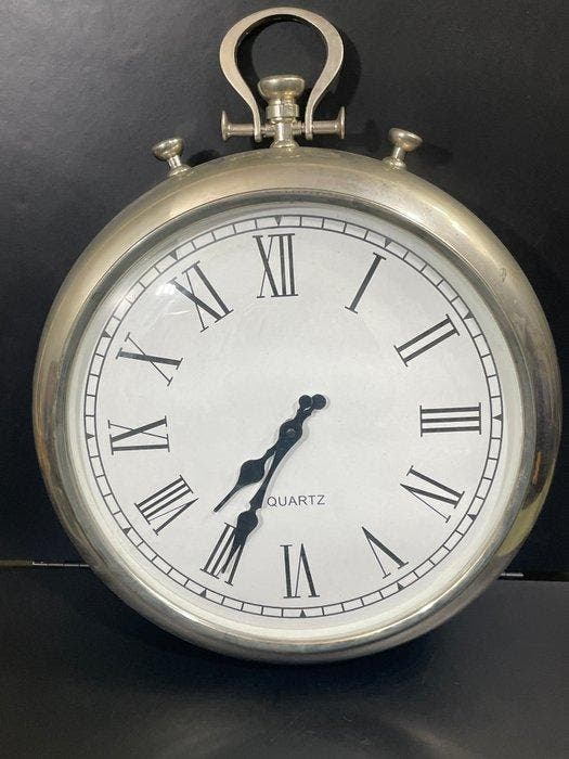 Horloge murale - Métal, Verre - 2010-2020, Antiquités & Art, Curiosités & Brocante