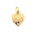 Gouden hanger van een hart (Hanger of bedel), Handtassen en Accessoires, Bedels, Ophalen of Verzenden, Gebruikt, Goud, Overige merken