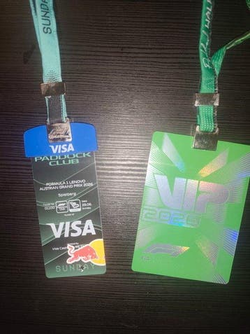Max Verstappen - badge d’accès au paddock