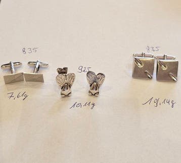 Sans prix de réserve - Boutons de manchette Argent - Boutons