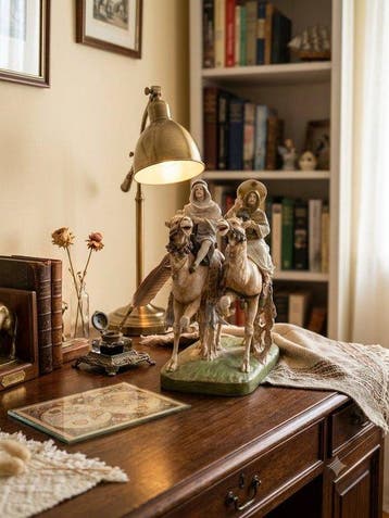 Turn-Teplitz - sculptuur, Arabian horsemen - 49.5 cm -