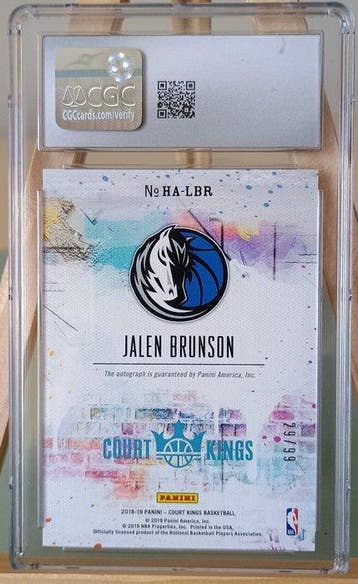 2018/19 Panini Court Kings Jalen Brunson - Rookie Auto - RC, Nieuw