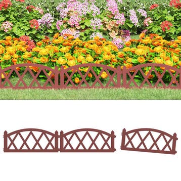 vidaXL Gazonranden 17 st 10 m polypropeen rood, Verzenden
