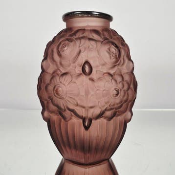 Pierre de Cagny (attr.) - Vaas - zilveren montuur - Glas,