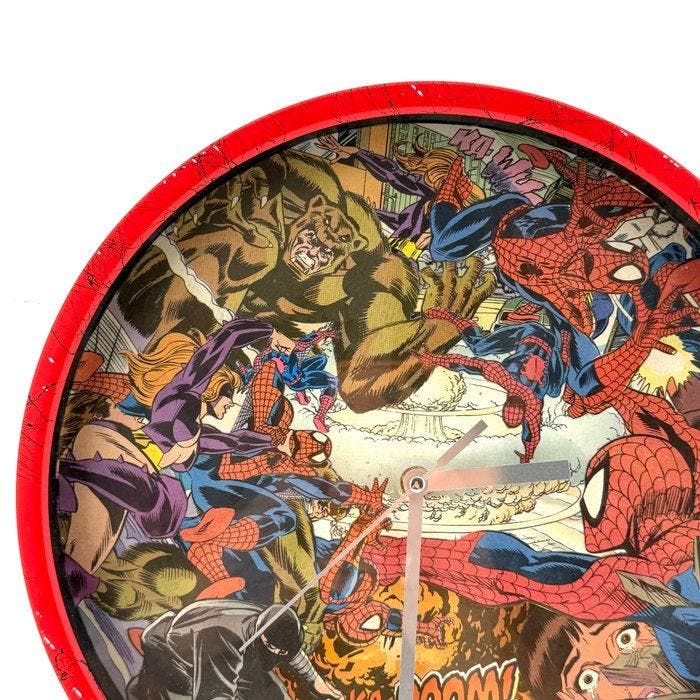 PAAPI (1986) - Spiderman / Time for Action - PopArt Clock, Antiek en Kunst, Kunst | Designobjecten