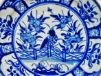Bord - Chinoiserie tuin met grote vogel met gestipt