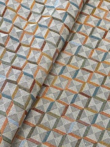 Gobelin jacquardweefsel met ruitmotief in Art Deco-stijl -