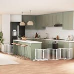 vidaXL Hondenhek inklapbaar met deur 12 panelen 600cm, Verzenden, Nieuw