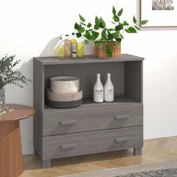 vidaXL Dressoir HAMAR 85x35x80 cm massief grenenhout, Verzenden, Nieuw