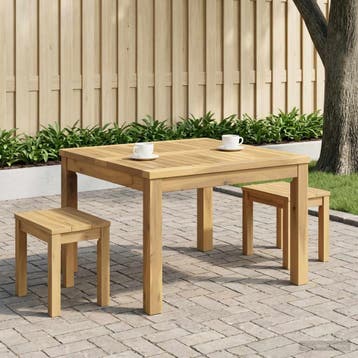 vidaXL Salontafel Wit 60 x 60,5 x 36 cm Massief Acacia Hout, Verzenden, Nieuw